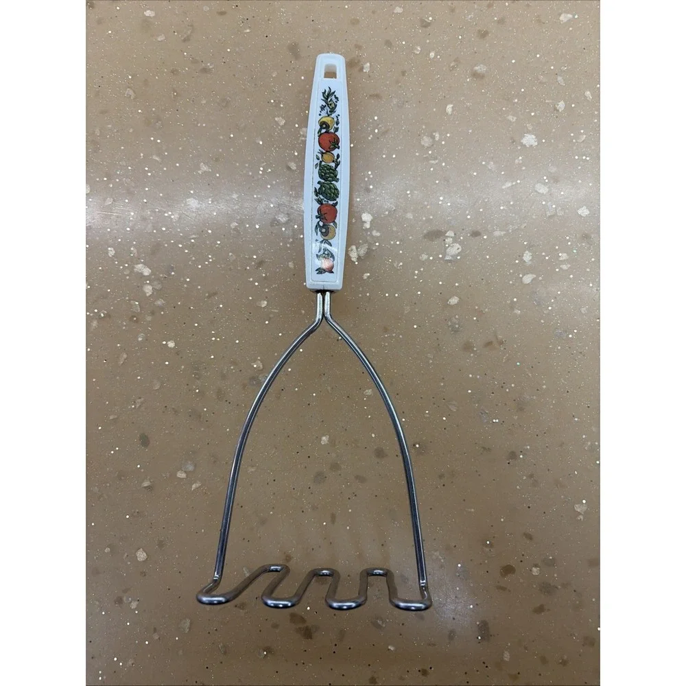 Vintage Ekco Spice of Life Potato Masher Stainless Steel USA Cutlery 1970's